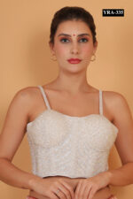 Bridesmaide white beaded Corset