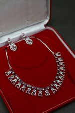 Ruby Drop Bridal Necklace Set