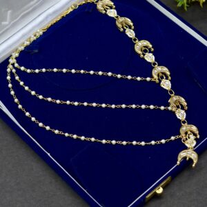 Designer Pearl Chain Kundan Pendant Set