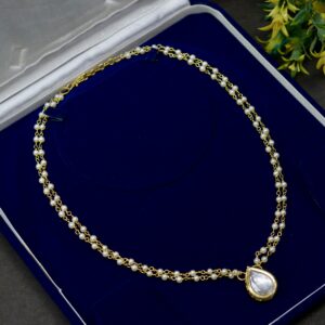 Teardrop Kundan Pearl Necklace